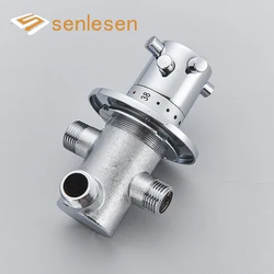 Thermostatic Mixing Valve Brass Standard 1/2 Temperature Control Shower Faucet Valve Thermostat for Bathroom Kitchen Faucet
