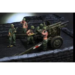 1/35  Resin Figure Model kits Military theme 5 Figures(artillery not included)  Unassambled Unpainted 073