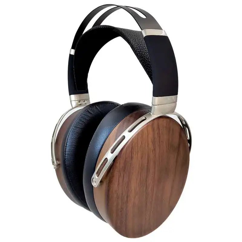 50MM Headphone Speaker Wood With 3.5mm Audio Cable Hifi Over Ear Headset Stereo High-End Sound good Finished Earphone Newest 1PC