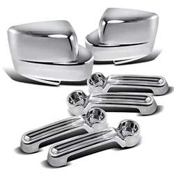 For Jeep Liberty 08-12 / Dodge Nitro 07-11 Sxt Slt ABS Chrome  Accessorie Plated Side Mirror Covers Car Door Handle Cover