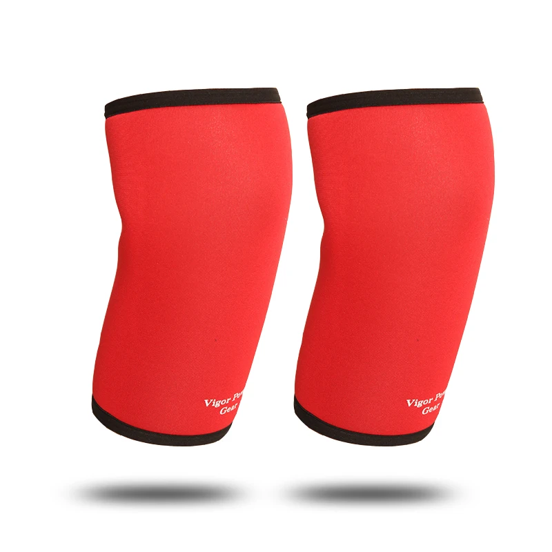 Strong Warm Knee Support Sleeves, Power Gear for Crossfit, Weight Lifting, 7mm, 2 Pcs