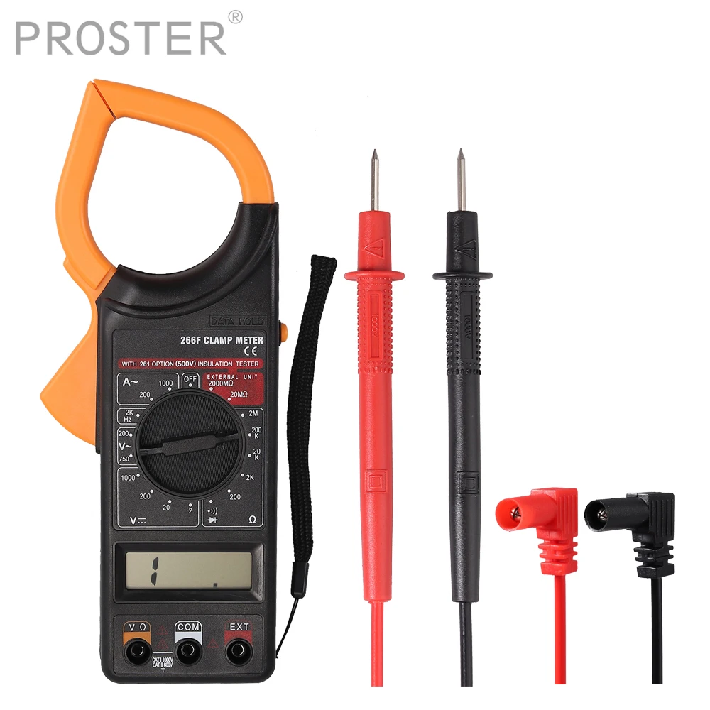 Цифровой мультиметр-зажим, тестер с ЖК-дисплеем