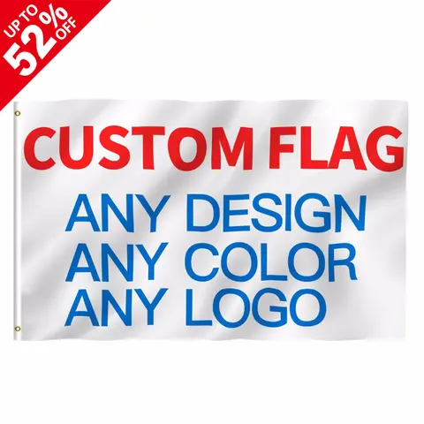 Custom Flag For Company Advertising Logo Sport Outdoor Banners Brass Grommets Promotion Decoration Any Size