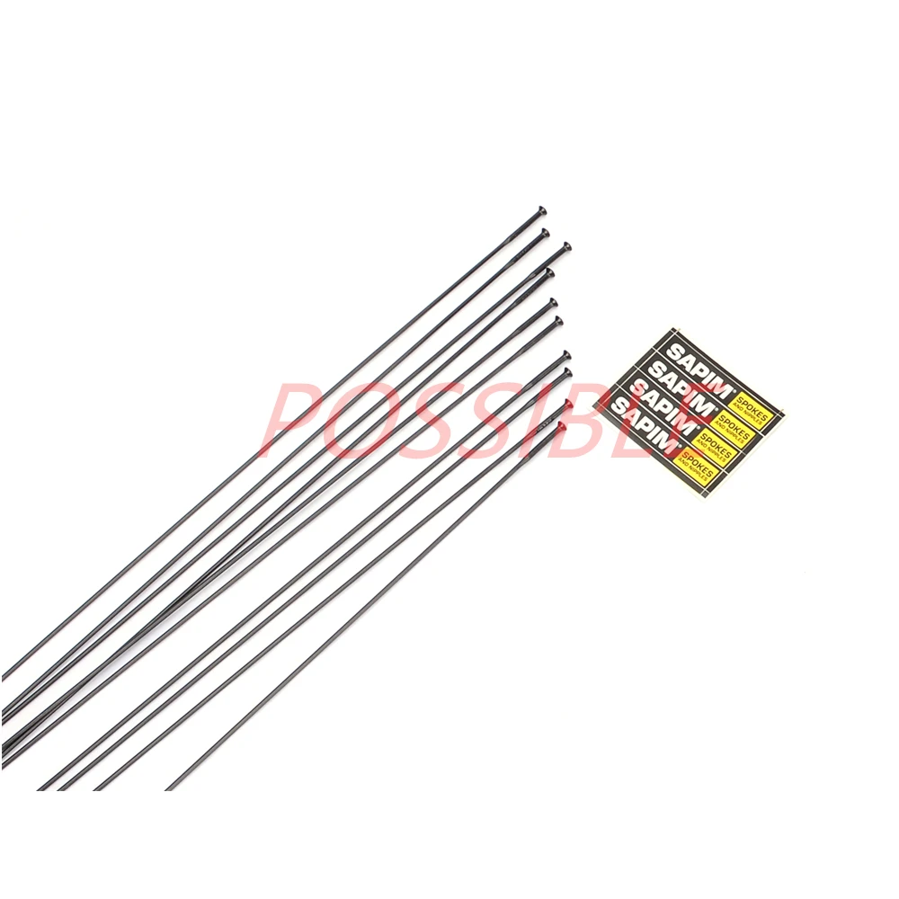 SAPIM Laser Mountain Bikes Lightweight Bicycle Spokes Straight Pull Black 2.0-1.5-2.0mm 14G Road Spokes