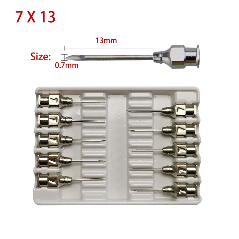 10 Pcs/Boxs Farm Animals Stainless Steel Dispensing Needle Syringe Small Veterinary Supplies High-quality Injection Needles