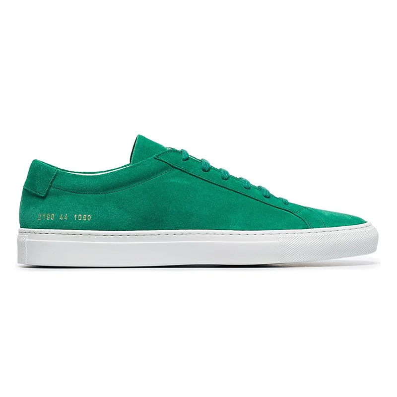 Large Size 45 46 Green Nubuck Genuine Leather Casual Shoes Men Solid Lace-Up Round Toe Flat Sneaker Brand Cowhide Fashion Shoes