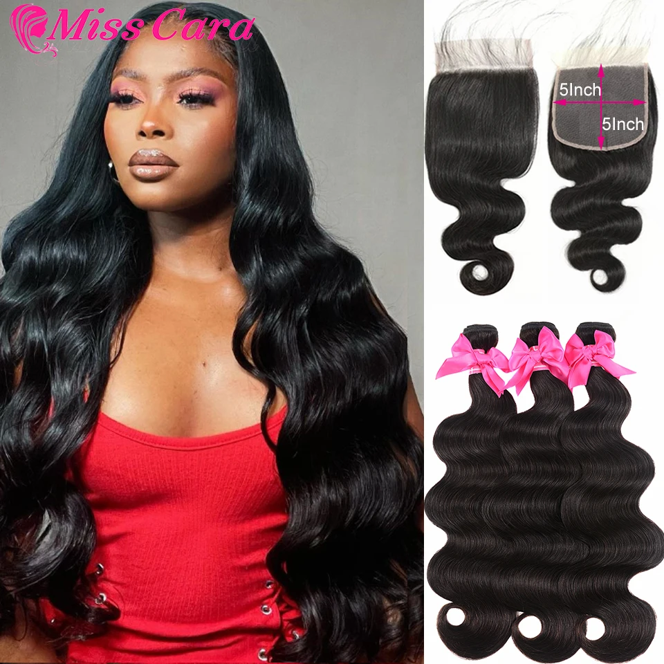 Body Wave Bundles With Closure 5x5 Lace Closure With Bundles Peruvian Hair Bundles With Closure Remy Hair 5x5 Lace Closure