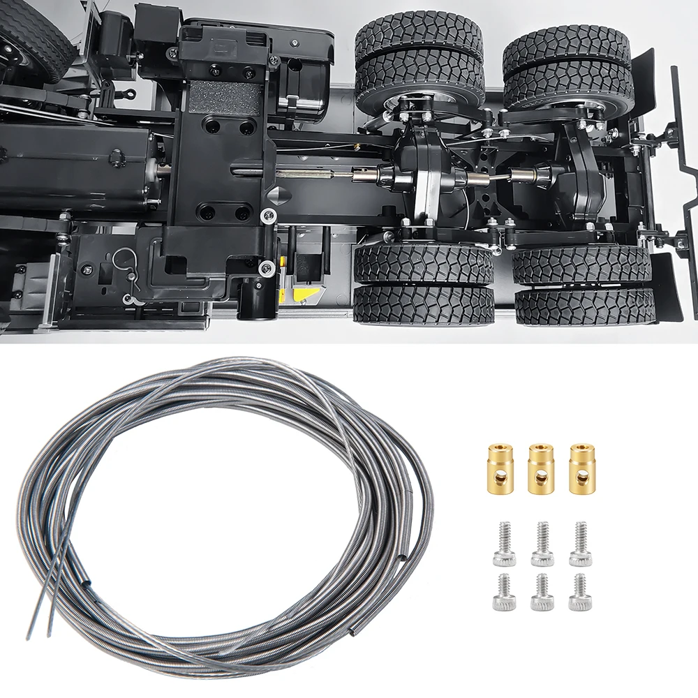 AXSPEED Differential Lock Line Cables with Brass Lead Column 820mm for 1/14 Tamiya RC Trailer Tractor Truck Car Upgrade Parts