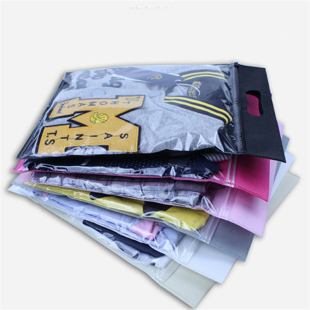 20 Pcs Non Woven Fabric Shopping bags with Zipper Accept Customize logo for clothes/shoes/T-shirt Chrismas gift