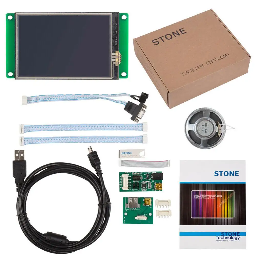 3.5 Inch Programmeerbare Touch Screen Bedieningspaneel Met Seriële Interface Ondersteuning Elke Microcontroller