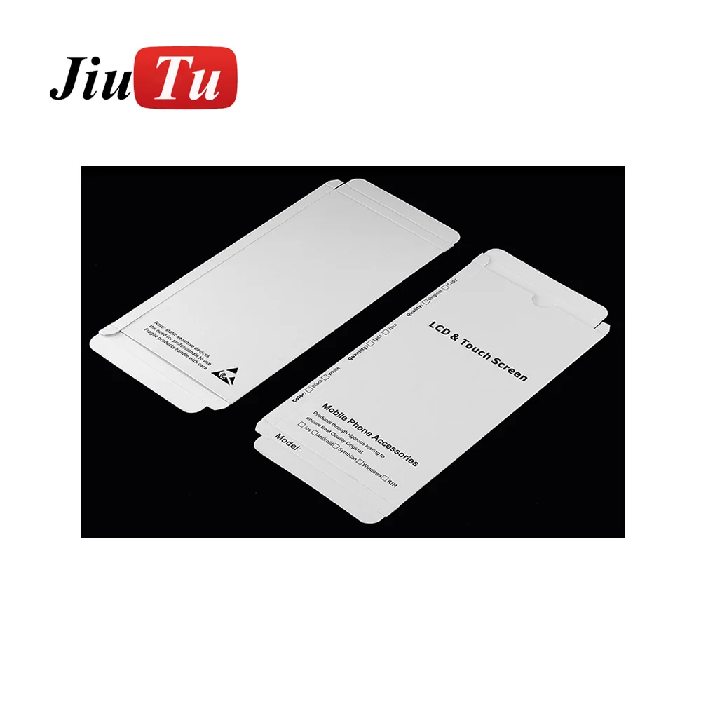 Scatola di carta da imballaggio per schermo LCD da 100 pezzi con vassoio per iPhone X 8 8P 7G 7 Plus 6S 6S Plus 6G 6 nuovo pacchetto di custodia al dettaglio