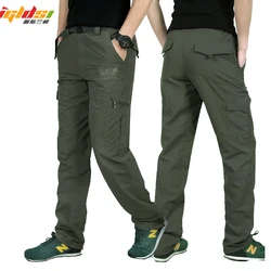 Heren Cargo Broek Zomer Waterdicht Ademend Heren Lange Broek Joggers Leger Zakken Casual Broek Plus Maat 4xl