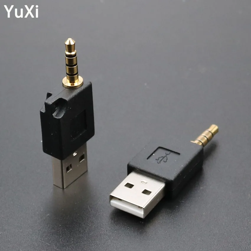 

YuXi USB 2.0 Male To 3.5mm Male AUX Audio Plug Jack Converter Adapter For Car Ipod MP3 MP4 Notebook Adaptor