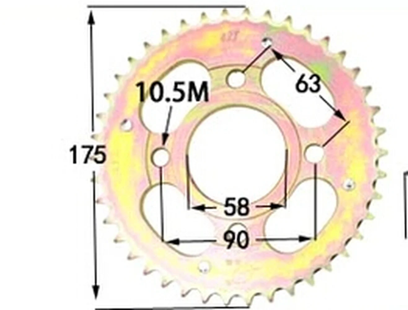 175mm For Suzuki QS150-B sets of chain for GZ150 sprocket chain + sprocket storm prince