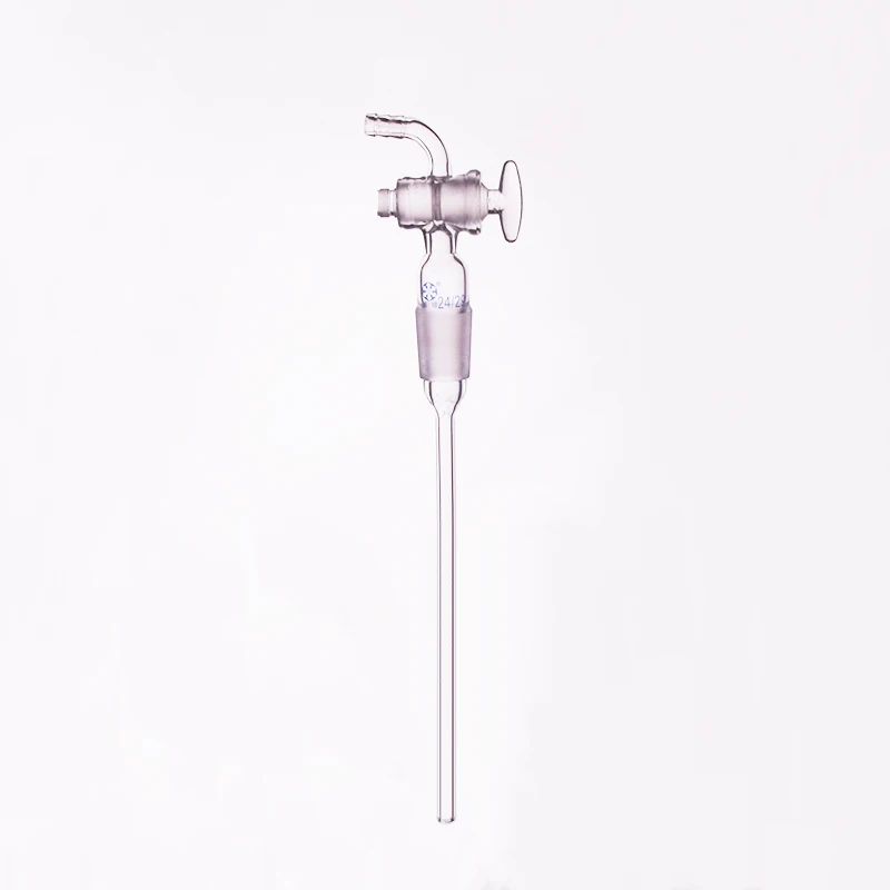 

Curved suction connector,Feeding tube,Glass valve 24/29,200mm long under the scrub,Joint with glass stopcock