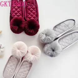 GKTINOO pantofole da casa per donna calde autunno inverno morbide scarpe da interno antiscivolo casa carina slip su scivoli piatti pantofole di pelliccia da donna