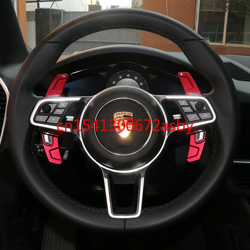 

2 pcs For Porsche Cayenne Macan 718 new panamera aluminum steering wheel paddle shifter car interior accessories