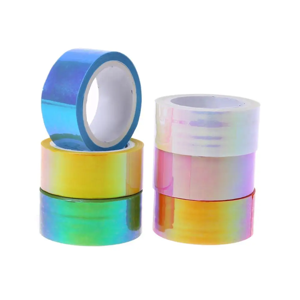 5m Rhythmic Gymnastics Decoration Holographic RG Prismatic Glitter Tape Hoops Stick DIY Scrapbooking Tools Masking Tape