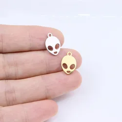 10pcs 10*12mm Wholesale Stainless Steel High Quality Mirro Polish Head Charms Pendant DIY Necklace Bracelets Unfading Colorless