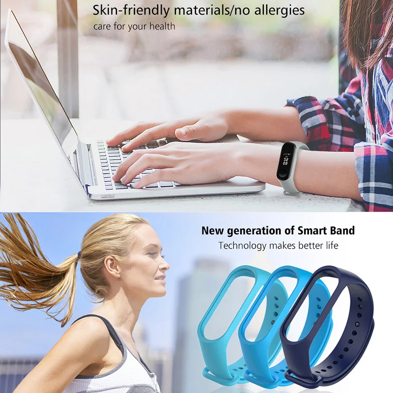 Mi band 4 bracelet Strap For Silicone Xiaomi Mi Band 3 For miband 4/3 Wrist Strap wristband Replacement Smart Accessories