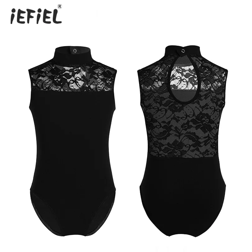 2020 New Ballet Leotards for Girls Dancewear Gymnastics Practice Dance Costumes Kids Turtle Collar Ballet Leotard Jumpsuit