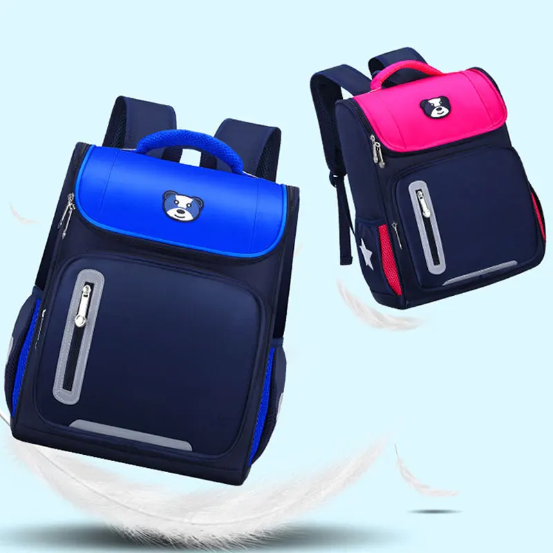 Mochila escolar para niños y niñas, bolsa de gran capacidad, ligera, impermeable, reflectante