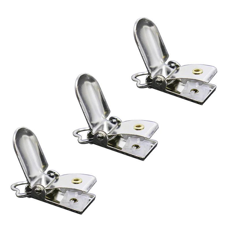 Luo Qiu 10mm Metal Silver garment clips with Plastic teeth Use size attache sucette speenkoord hout (10 pieces/lot)