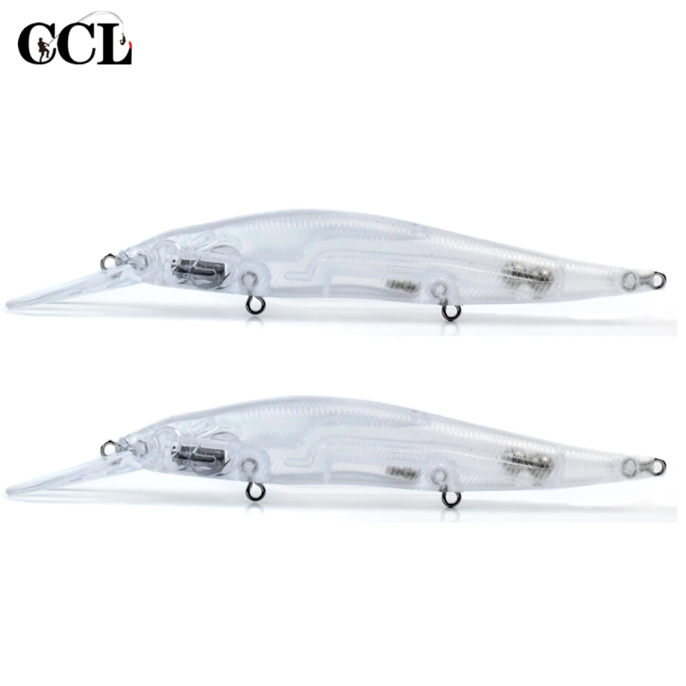 

CCLTBA 20pcs/lot Fishing Minnow Lure Clear Lure Hard Body Blank 13.5cm 13g Jerkbait Floating Hard Minnow wobbler Bait Unpainted