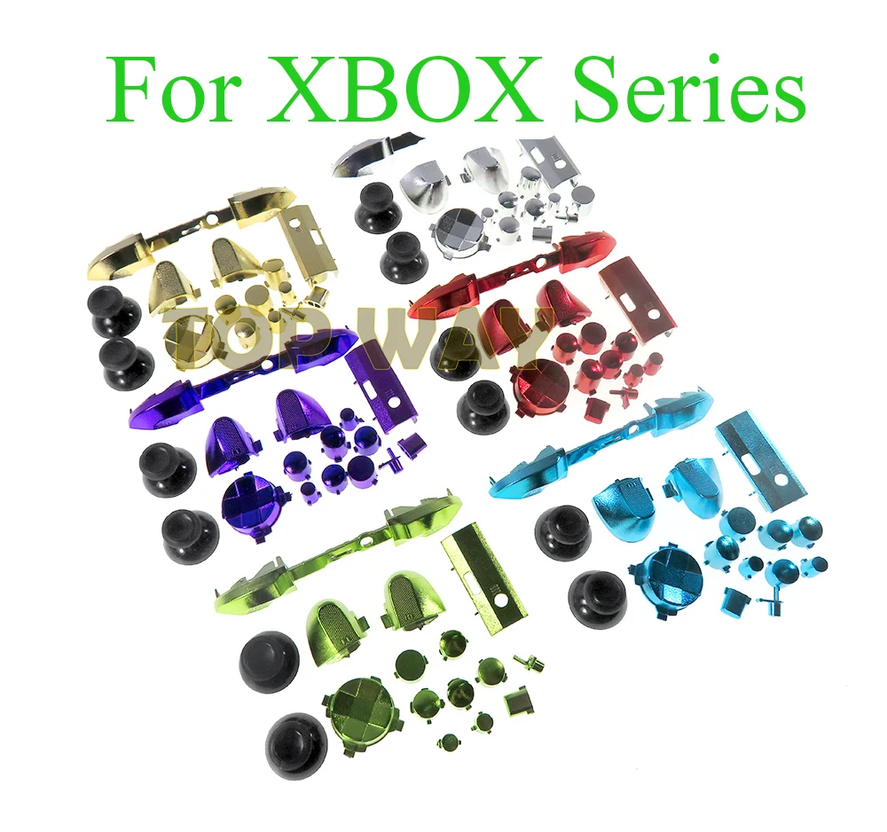 

10sets Replacement Buttons for Xbox Series S X Controller Chrome Plated LB RB LT RT Bumpers Triggers D-pad ABXY