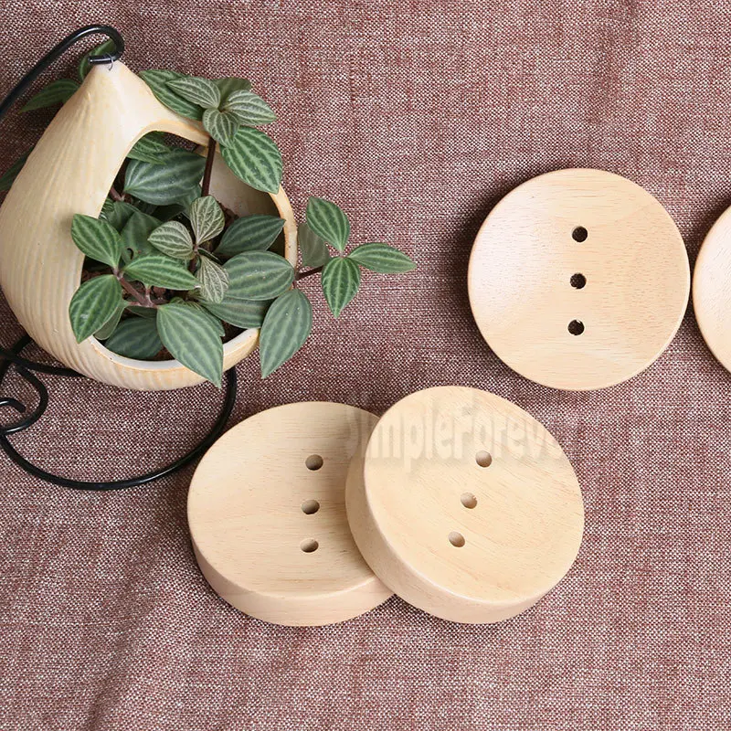 

New Arrival Natural Wooden Soap Holder Simple Design Round Soap Dish