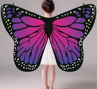 Venta al por mayor, disfraz de alas de monarca rosa para niños, mujeres, alas de mariposa, chal, capa, bufanda, alas de Ángel Isis, venta caliente barata