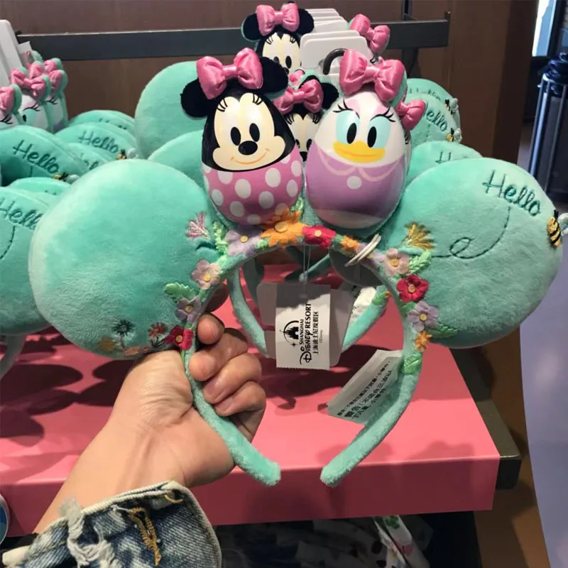 2022 Disney Chuột Mickey Đầu Disneyland Minnie Tai Sang Trọng Mũ Trẻ Em Bé Trai Bé Gái Làm Đẹp Đồ Chơi Cosplay Trang Trí