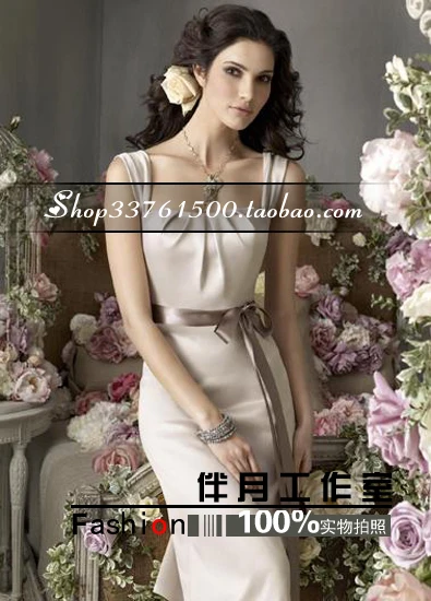 free shipping robe de soiree 2014 new sexy cheap imported party gown vestido de festa longo short belt Bridesmaid Dresses