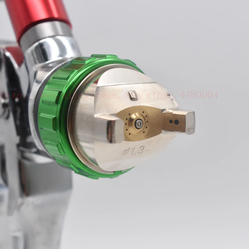 Pistola a spruzzo HVLP con tazza di miscelazione vernice PPS da 600ml e adattatore per pistola a spruzzo 1.3/1.4/1.7mm pistola a spruzzo per alimentazione a gravità per verniciatura auto