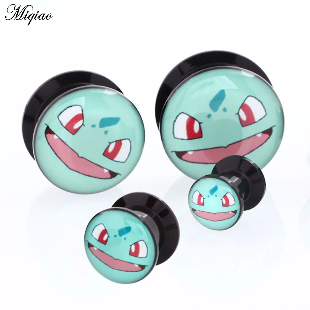 Miqiao 2pcs Acrylic Ear Plug Tunnels Screw Single Ear Flesh Tunnel Plug 6mm-25mm Ear Gauges Expander Stretcher Piercing Jewelry