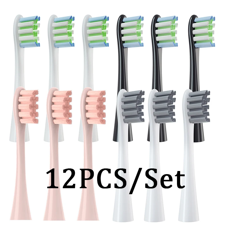12PCS Replacement Brush Heads for Oclean X/ X PRO/ Z1/ F1/ One/ Air 2 /SE Sonic Electric Toothbrush DuPont Soft Bristle Nozzles
