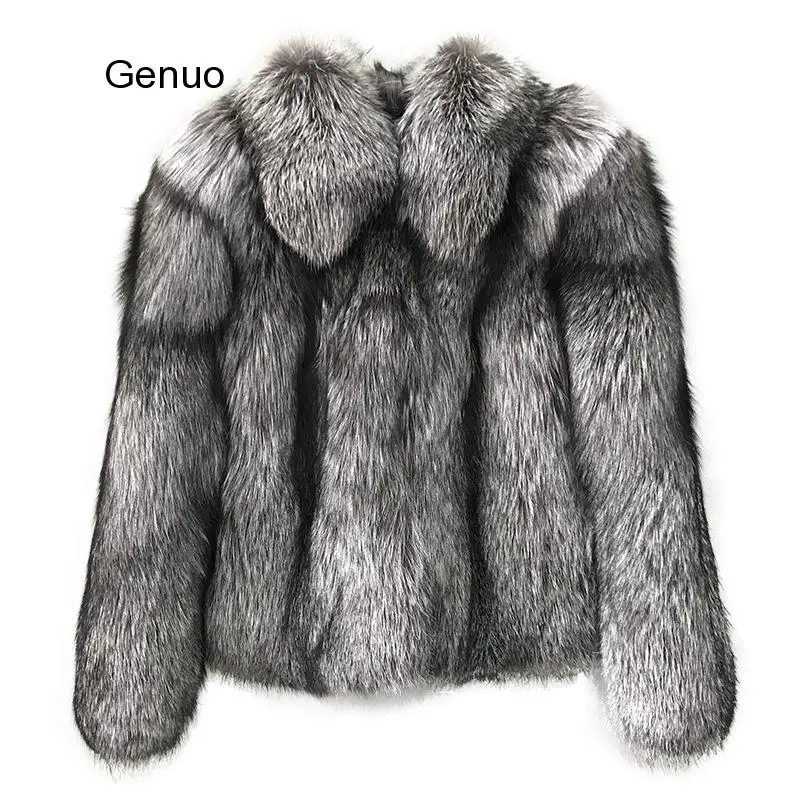 Manica lunga Casual 2021 New Fashion Fur Coat cappotto corto in pelliccia di volpe artificiale da donna autunno inverno cappotti in pelliccia da donna caldi