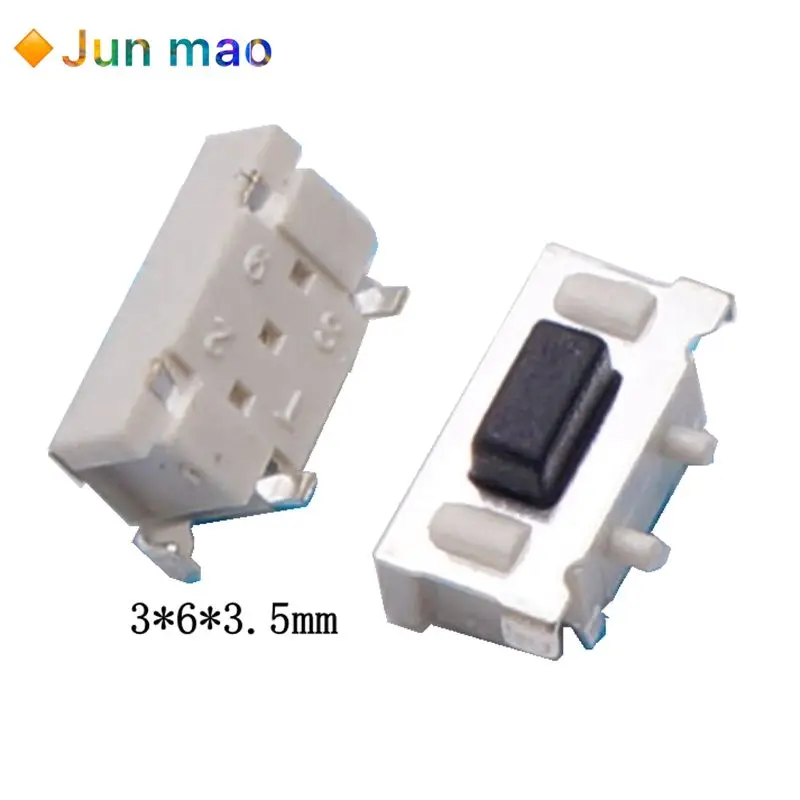 100pcs Micro Tact Switch Touch 3*6*3.5 3x6x3.5 SMD For MP3 MP4 Tablet PC Button Bluetooth Headset Remote Control Hot