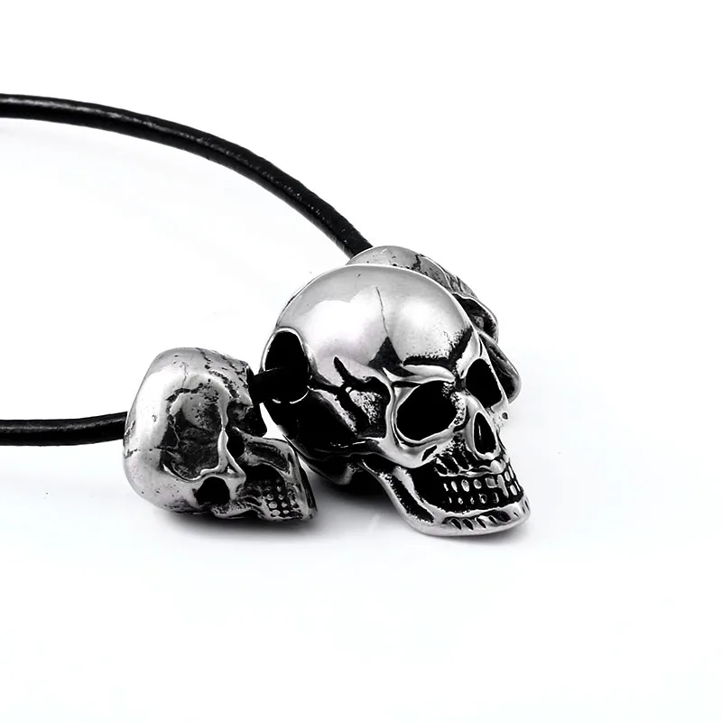 Beier Unique design punk skull high quality biker 316L stainless steel pendant necklace jewelry LLBP8-216PX