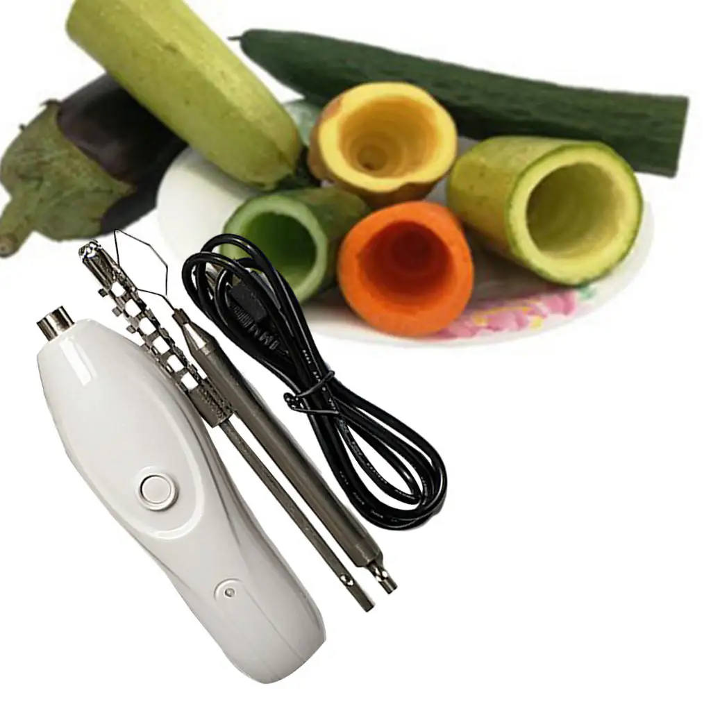Electric Vegetable Corer Kitchen Gadgets Core Remover for Zucchini Cucumber