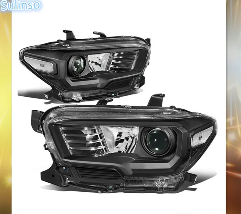 

Sulinso For Toyota2016 2017 2018 Tacoma Pickup Black Retrofit Projector Headlights Replacement Pair