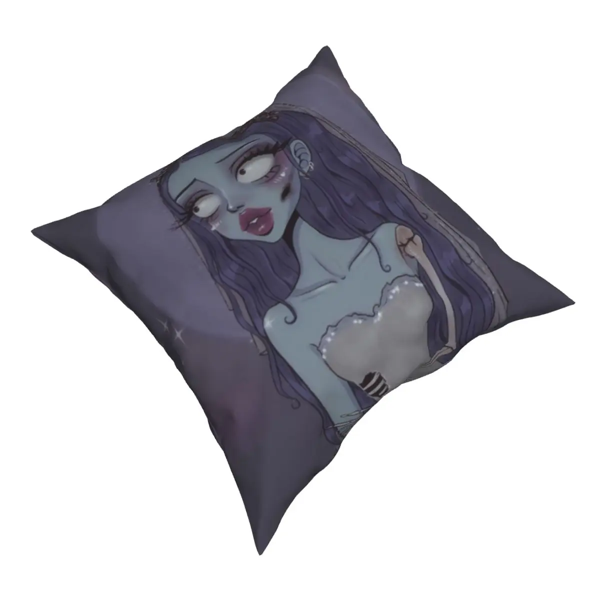 Corpse Bride Emily Pillowcase Printed Fabric Cushion Cover Decor Throw Pillow Case Cover Chair Square 45X45cm