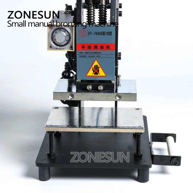 Zonesun Handleiding Lederen Logo Warmte Persmachine Papier Foliedruk Embossing Machine