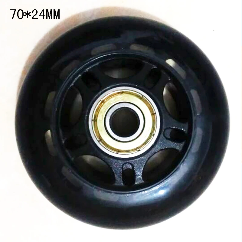 Skate wheel PU rubber wheel non-slip silent wear-resistant delivery bearing children adult single row shoe accessories