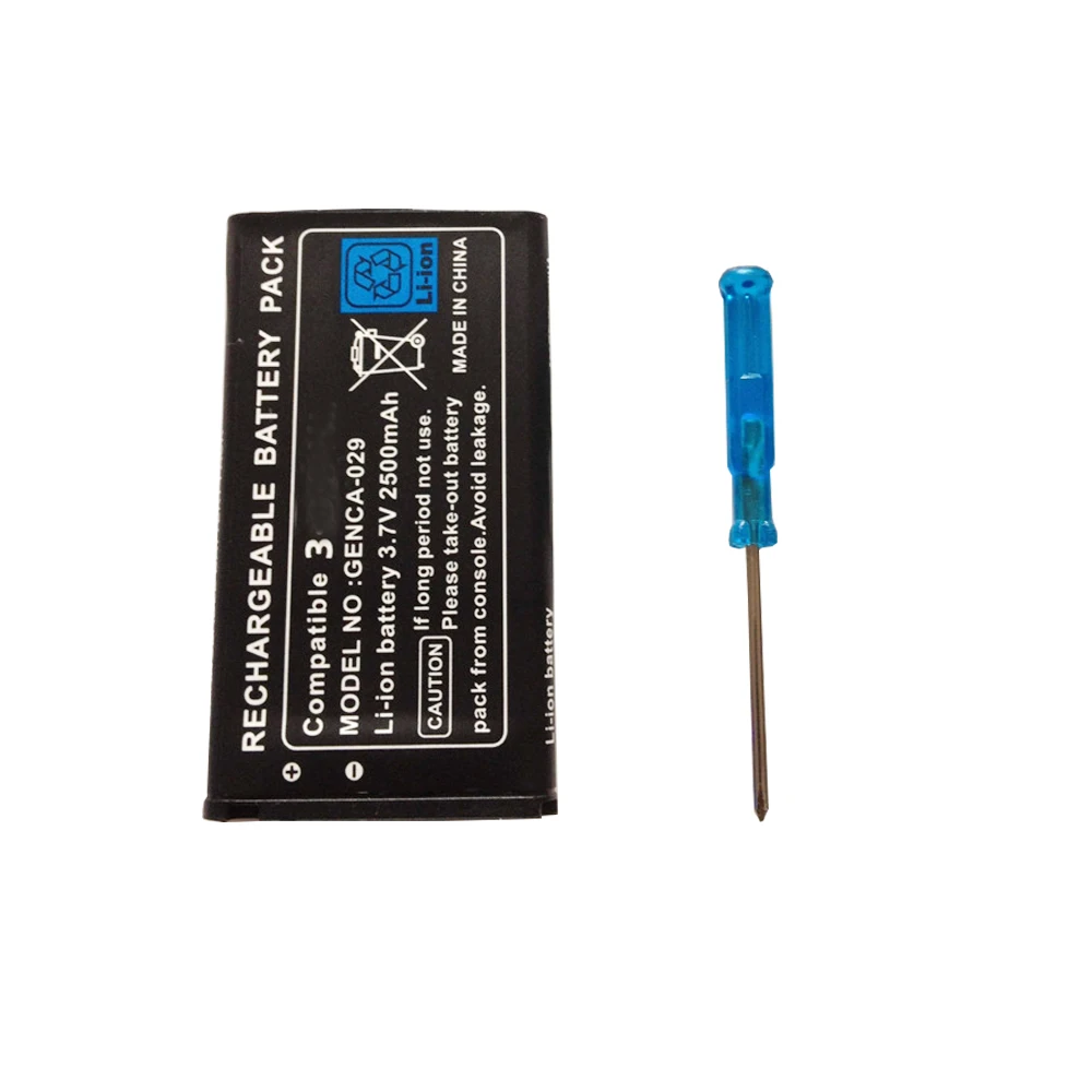 2500MAh 3.7V เปลี่ยนเกมชาร์จแบตเตอรี่เครื่องมือไขควงสำหรับ Nintendo 3DSXl 3DSLL