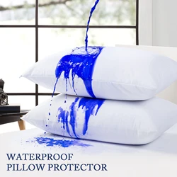 Smooth impermeável Pillow Cover, Anti-Ecaros, Bedbug Proof Zipper, Allergy Protection Case, todos os tamanhos, 1pc