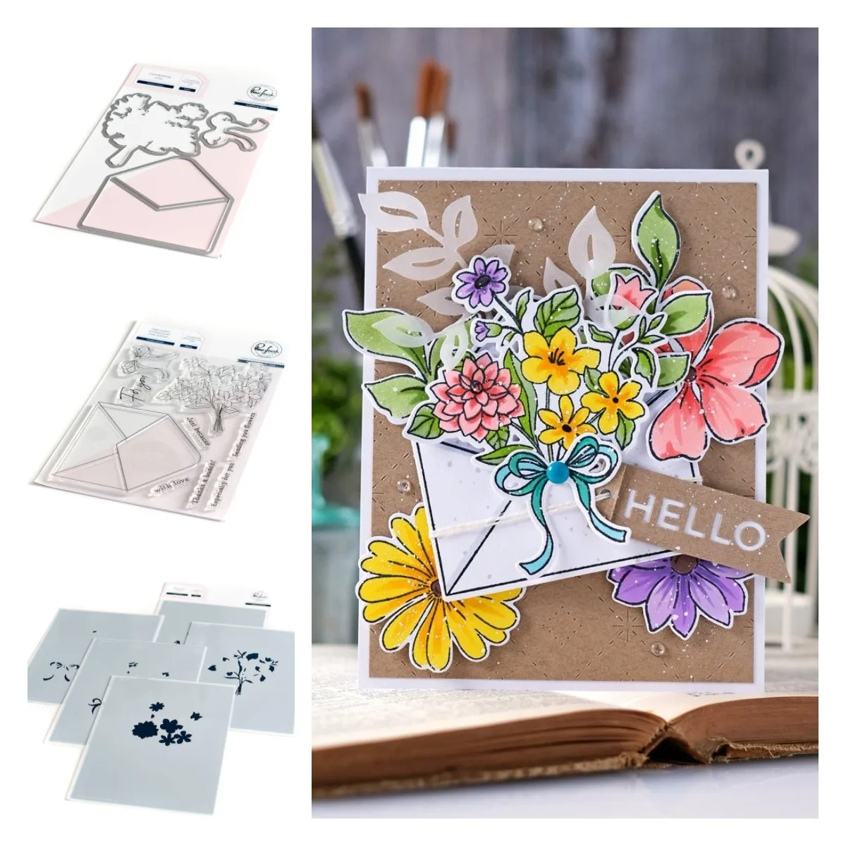 2022 nowe kwiatowe wykrojniki do kopert przezroczyste silikonowe stemple i szablony papier typu kraft do majsterkowania dekoracje do scrapbookingu formy do wytłaczania
