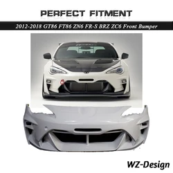 Car Accessories Fiber Glass VS KU ARS-II Style Front Bumper Fit For 2012-2020 GT86 FT86 ZN6 FR-S BRZ ZC6 Front Bumper