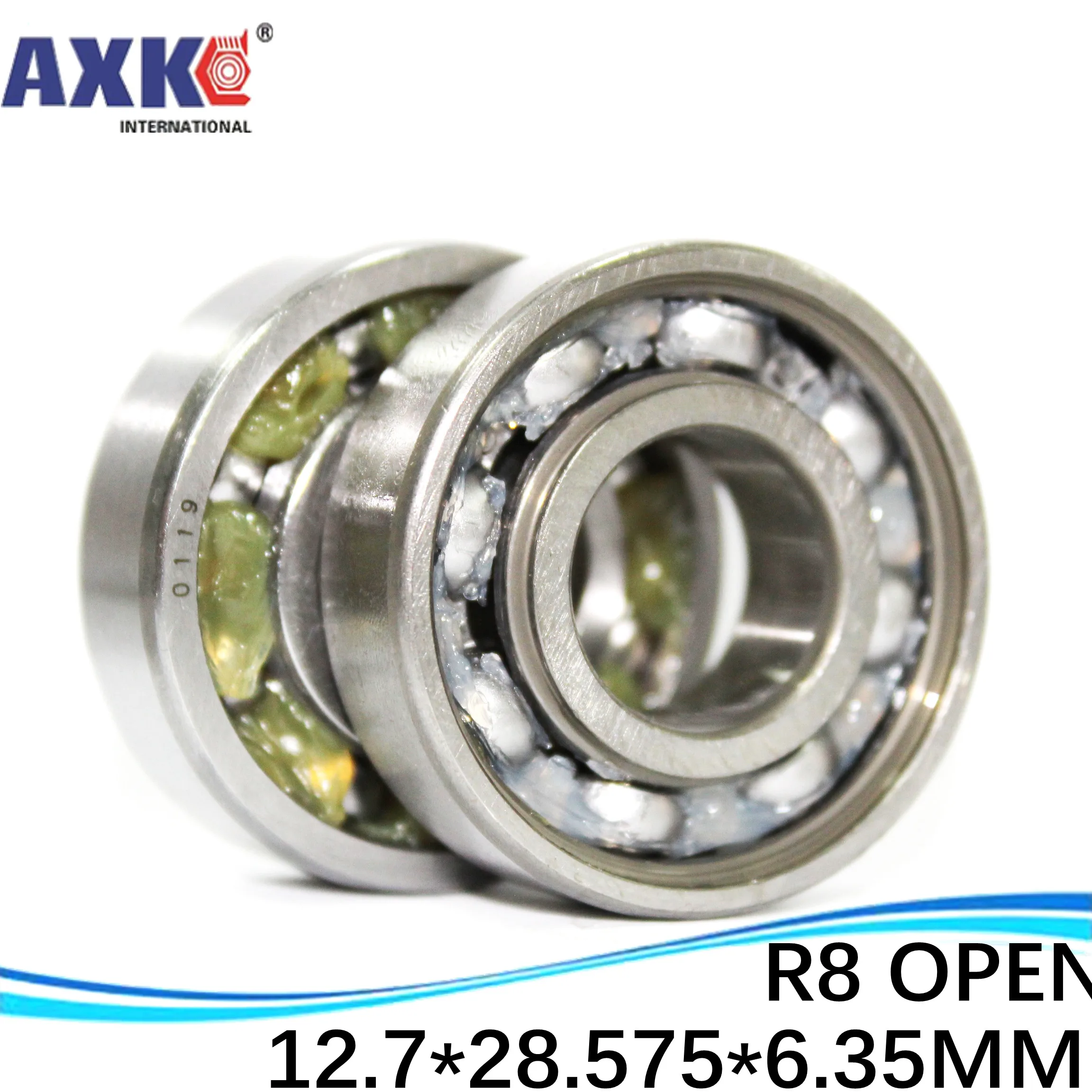 

10 шт. высокое качество ABEC-5 R8 открытый 1/2 "X 1-1/8" X 1/4 "дюймов 12,7*28,575*6,35 мм Открытый Мини Глубокий шаровой подшипник R8K