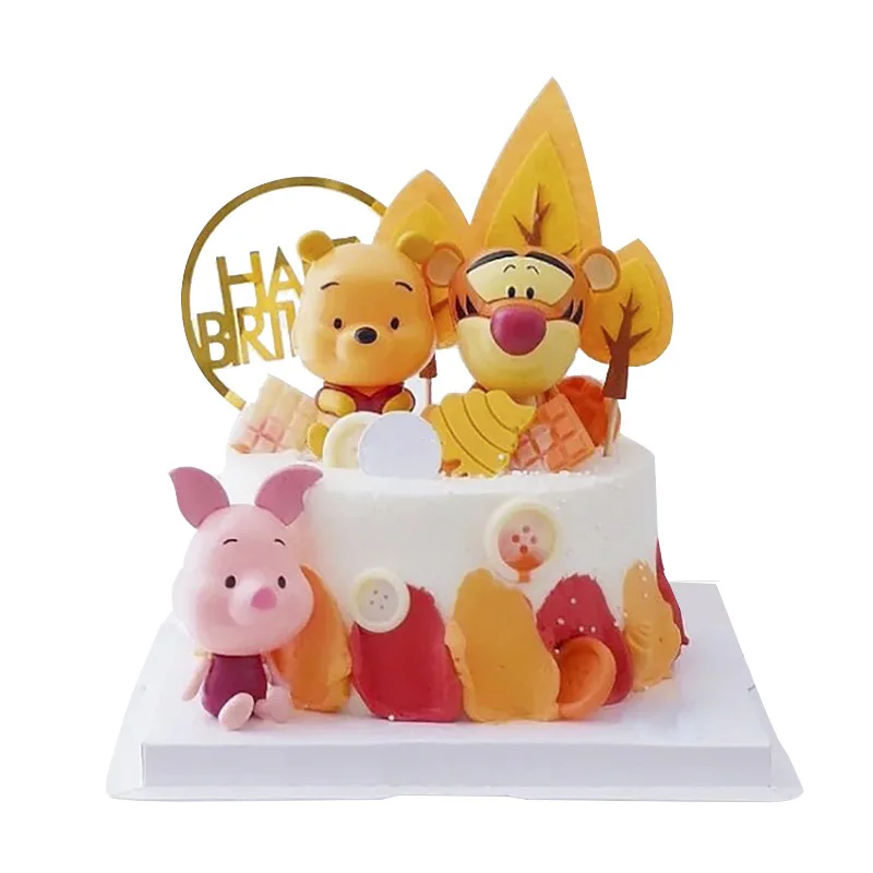 Disney Winnie the Pooh Cake topper accessorie kid Birthday Cake Decor Ornaments Piglet Pig Tigger Birthday Articles Home Decor